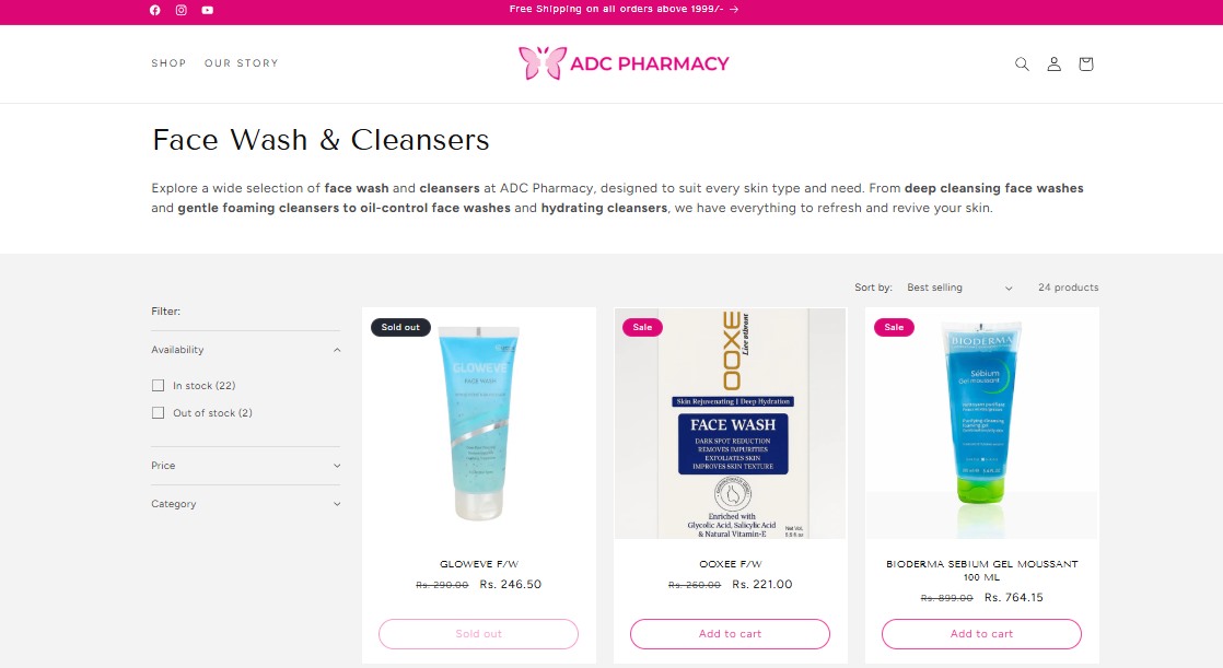 Buy Face Wash and Cleansers