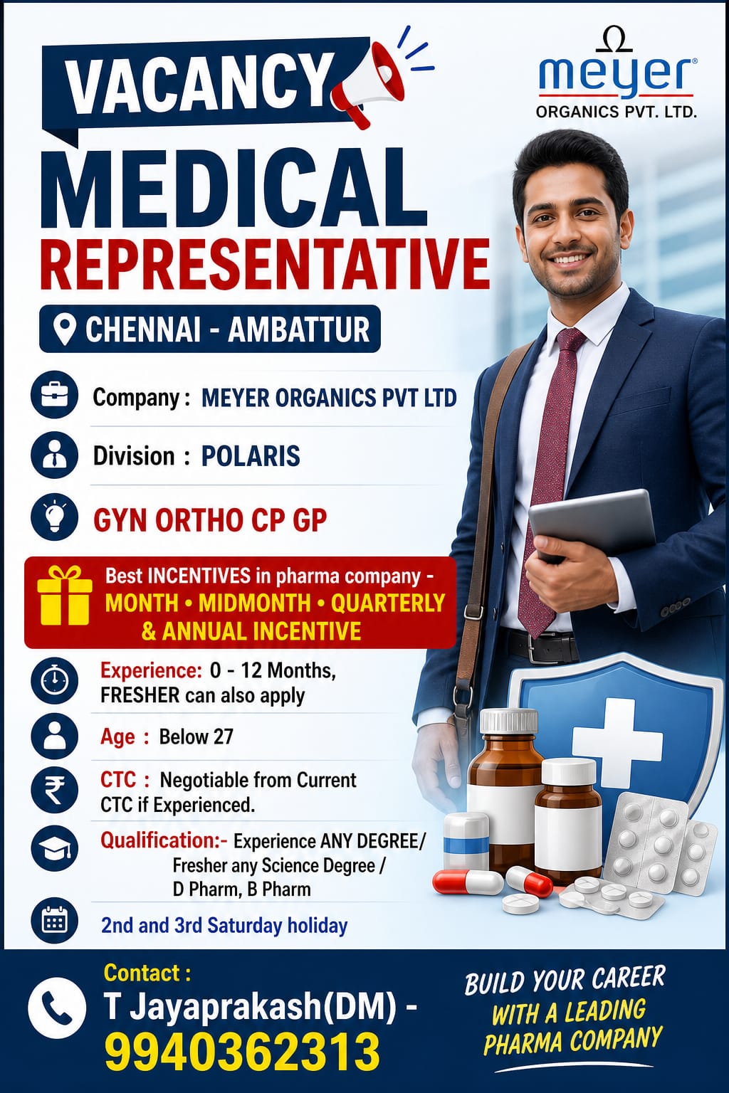 Medical Representative Job Triplicane