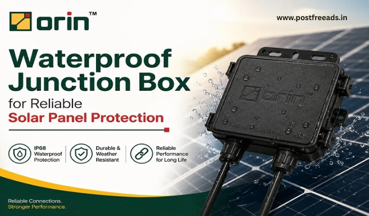 ORIN PV waterproof solar panel junction box and high-precision connectors mounted on a photovoltaic