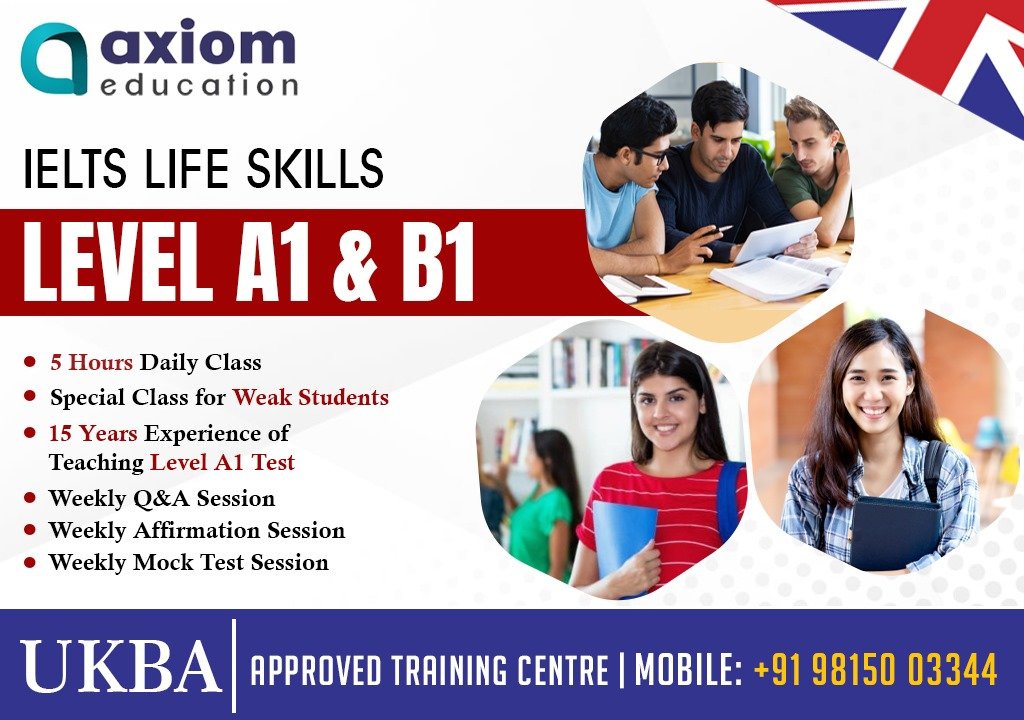 Students attending an interactive IELTS coaching class at Axiom Educational Hub in Ludhiana