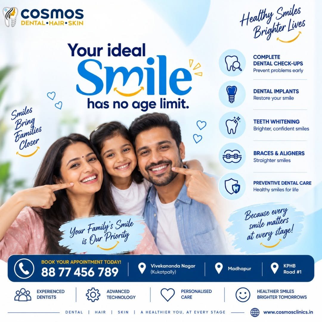 Cosmos Clinics advanced dental hair and skin care medical center Hyderabad